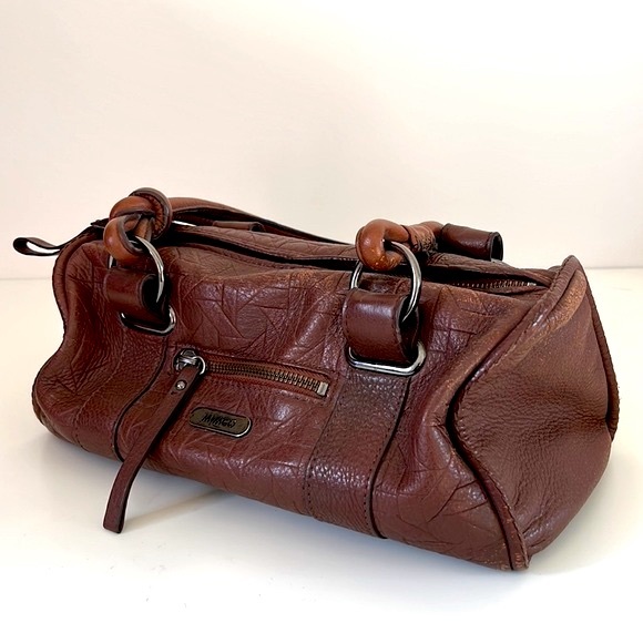 Mimco Bags Mimco Authentic Leather Bag Vintage Small Chocolate Hand
